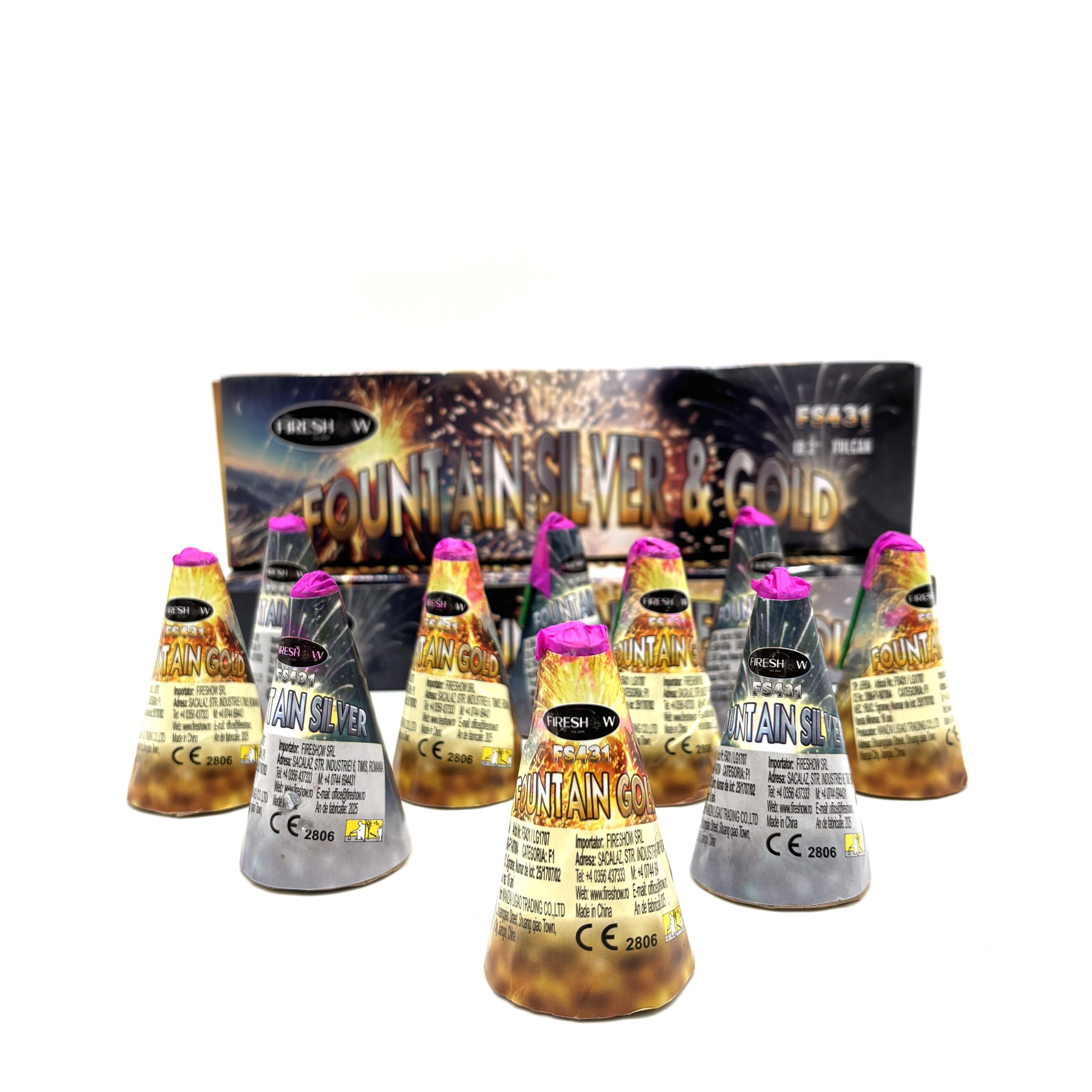 Vulcan Fountain Silver&Gold